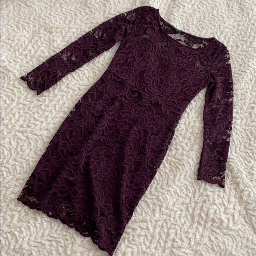 Lace Maroon Dress